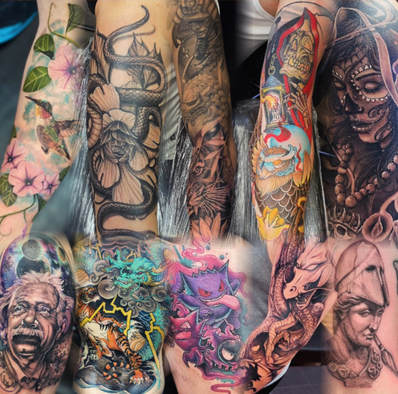 Custom tattoo work at For the People Tattoo Studio Austin TX